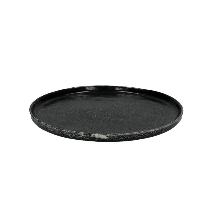 All black porselein dessert plate (set van 4)